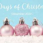 pink and white ornaments for holiday skincare specials